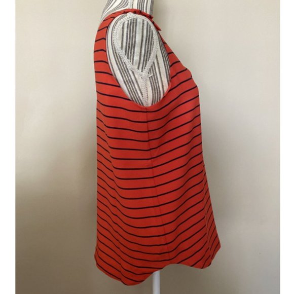 Banana Republic | red and black striped sleeveless top blouse - Picture 5 of 9